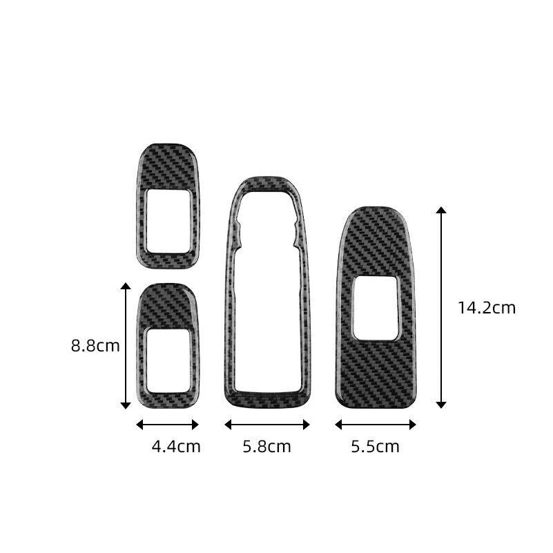 carbon fiber window switch panel cover trim for Cadillac XT5 2016-2017 n