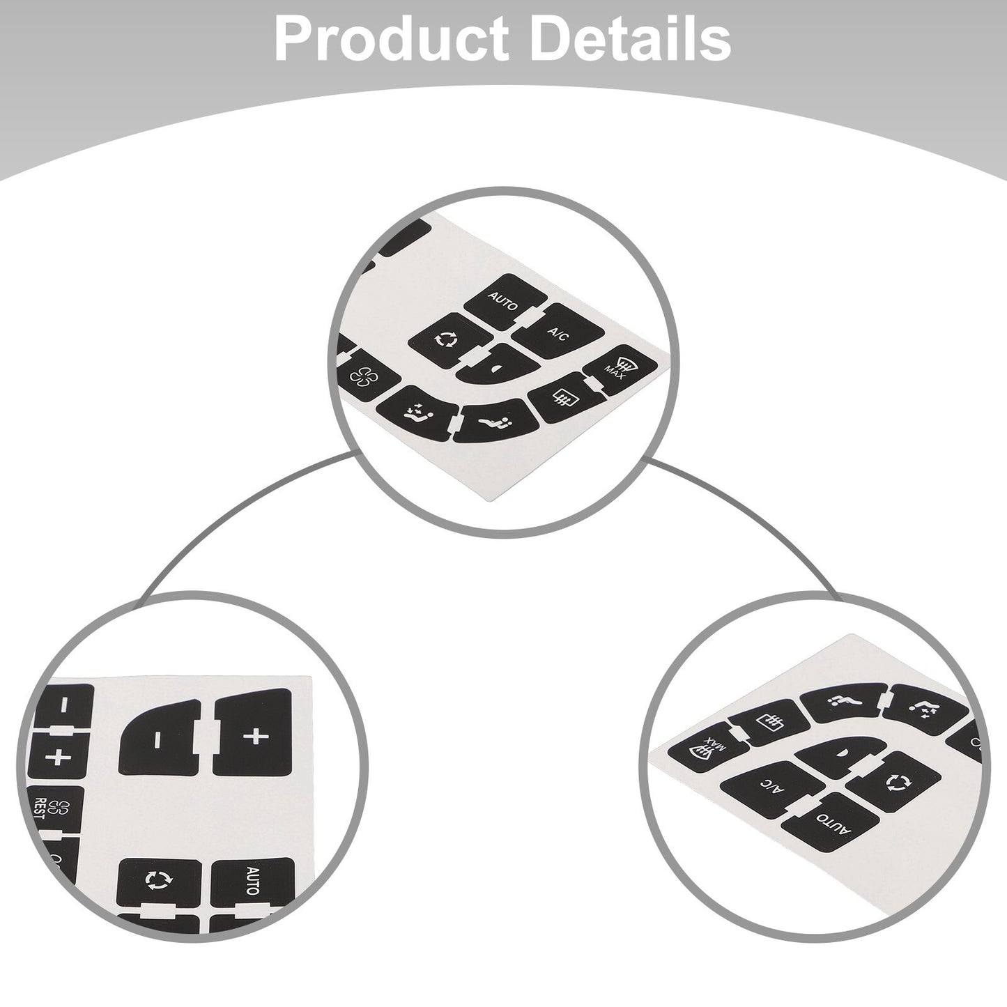 Set of stickers to repair the Clima Buttons for C4 for Grand for Picasso