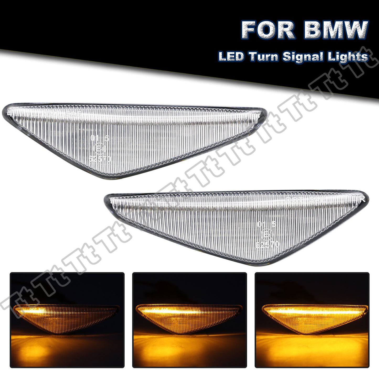 For 2004 - 2006 for E46 325Ci 330Ci Sequential LED Side Marker Turn Signal Lights - v