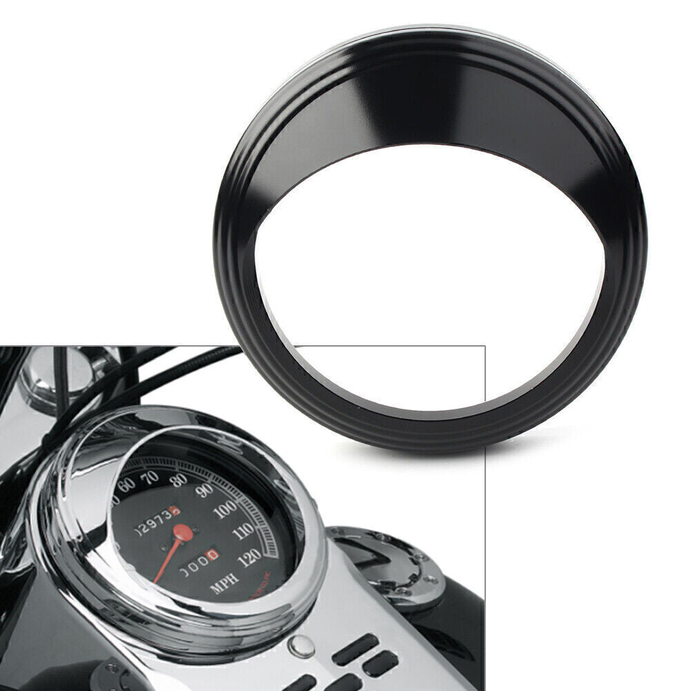 5 Speedometer Gauge Bezel Covers Trim Ring Visor for Harley Road Glide Black