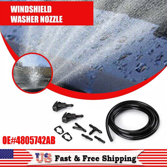 4805742AB 2x Windshield Washing Machine Spray Liquid Nozzle for Chrysler for Dodge for Ram Q