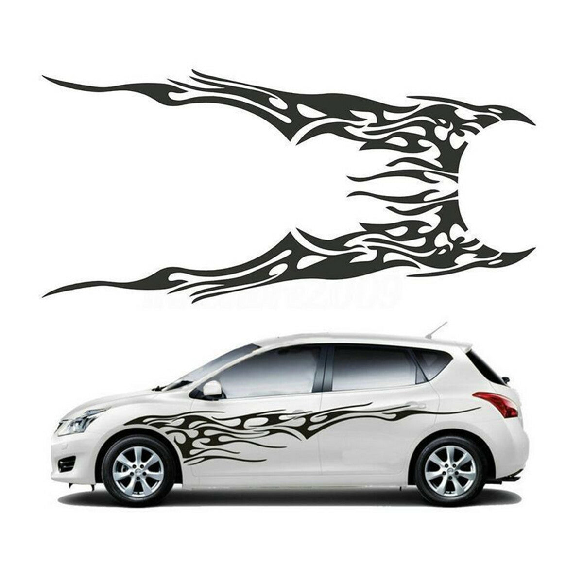 1 Set Sides Car Sticker Vinyl DIY Graphics Decal Decoration kit For Truck Black