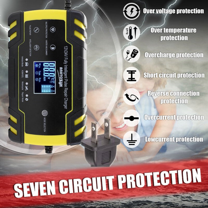 Car Automatic for Smart Battery Pulse Repair LCD Digital Display for Smart 8A Charger