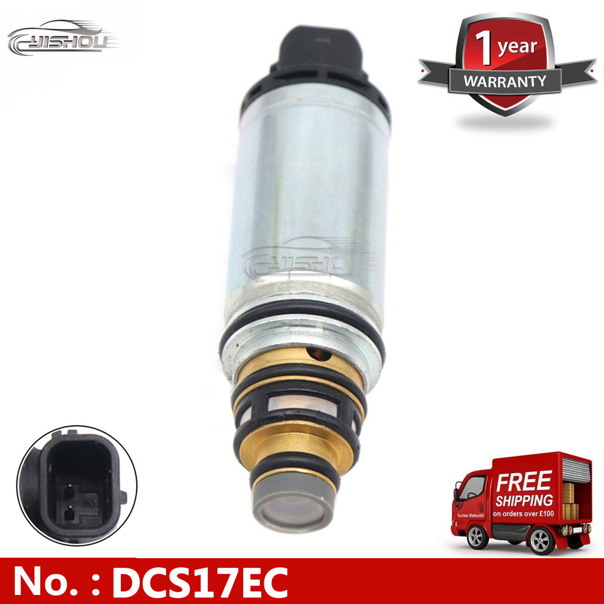 The DCS17EC new air conditioning compressor solenoid valve is suitable for Volvo XC90, XC70, XC60, V70, and V60.