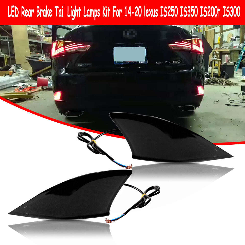 For 14 up for Lexus IS250 IS350 rear bumper reflector LED brake turn signal light - v
