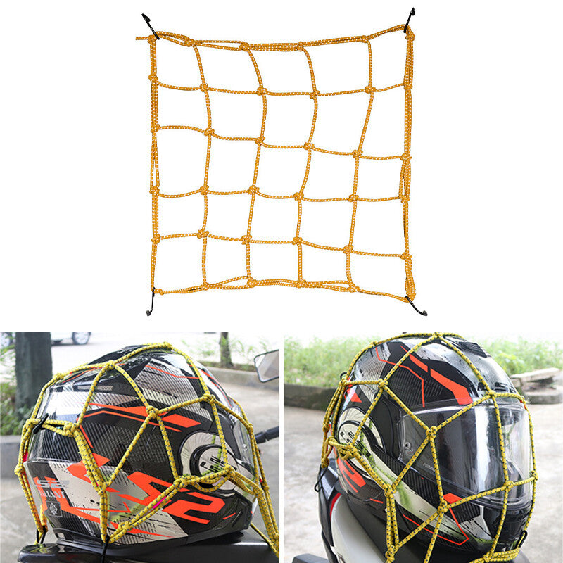 40*40CM Upgraded Reflective Motorcycle Elasticated Luggage Cargo Net Yellow Q