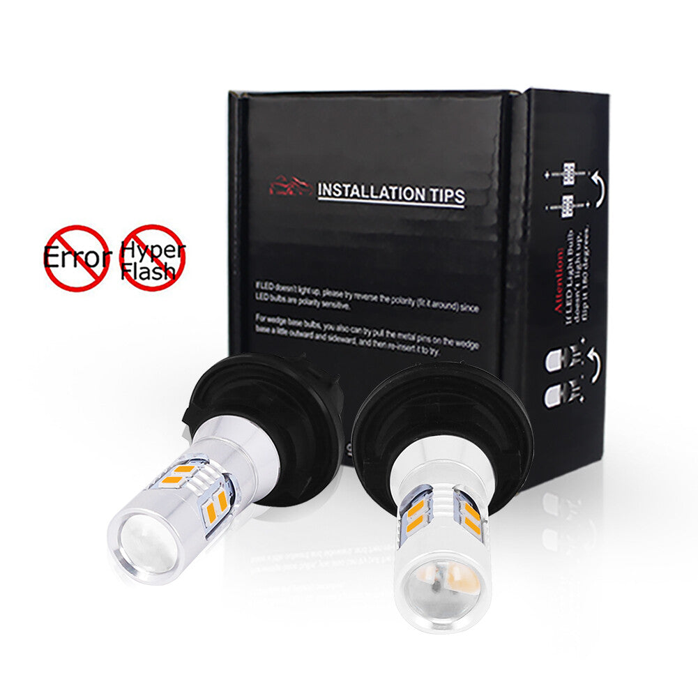 2x Hyper Flash- Amber PH24WY LED Bulbs for Audi and 911 Turn Signals v
