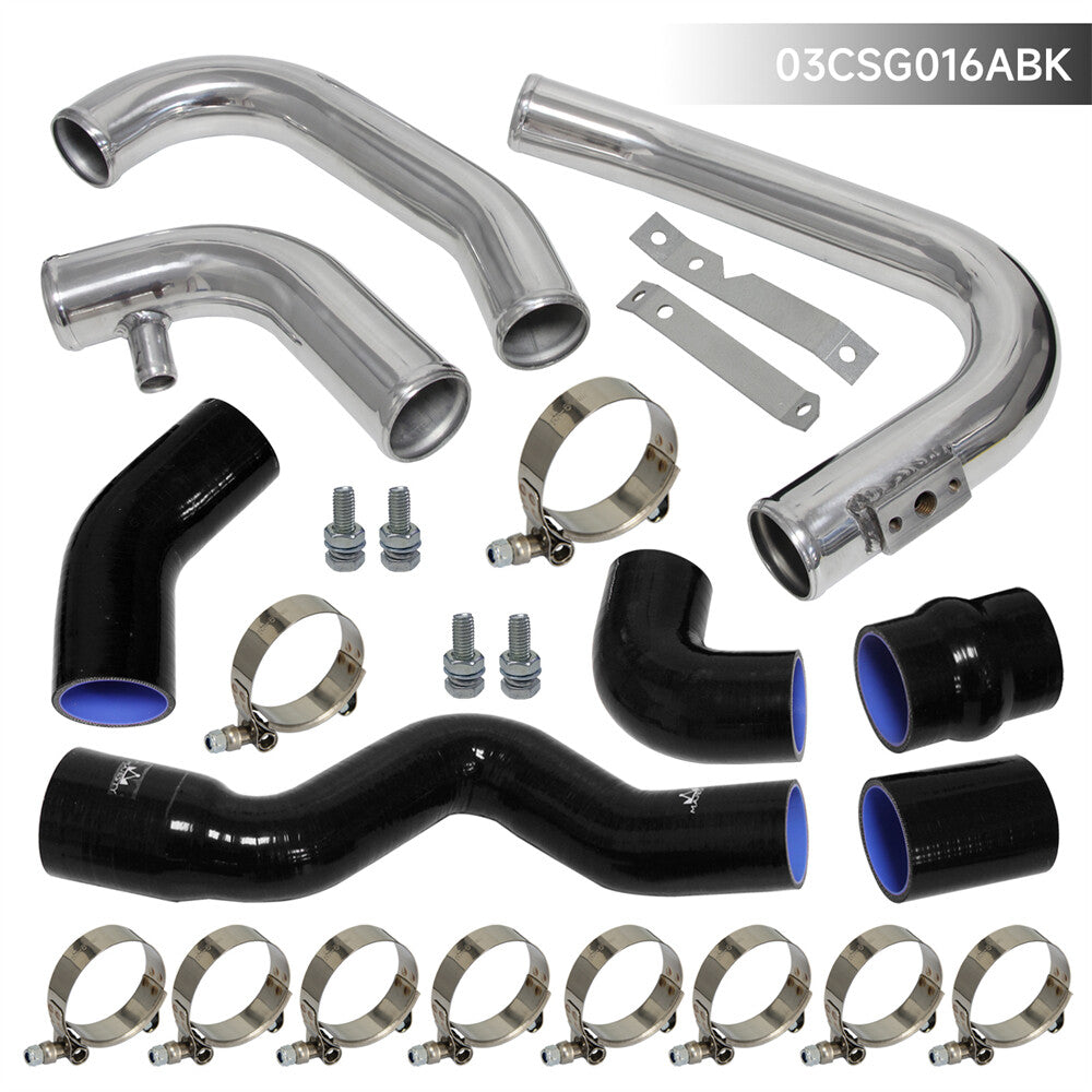 Black Intercooler Piping PIPE Kit for 2002-2006 for Audi A4 1.8T Turbo B6 Quattro