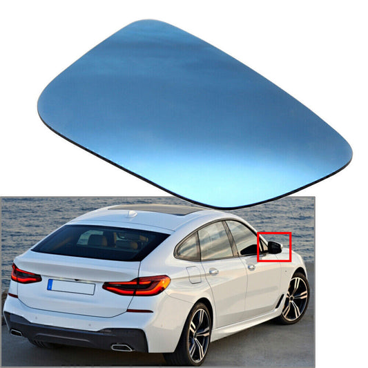 Right Side Fit for BMW 5Series G30 G31 16+ Wing Mirror Glass Aspherical Heated Blue