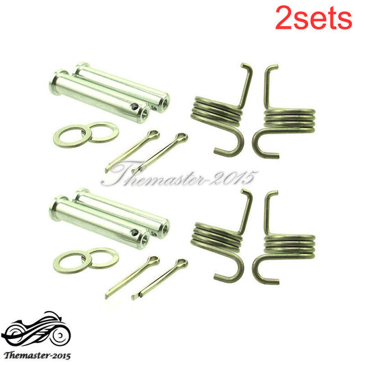Footpegs Pins Springs Set For YZ 65 85 125X 250X 250FX 450FX WR 250F 400F 450F Q