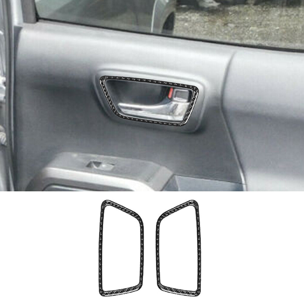 3Pcs Side Door Horn Trim Cover Decoration Carbon Fiber for Audi Q5 2009-2017 v
