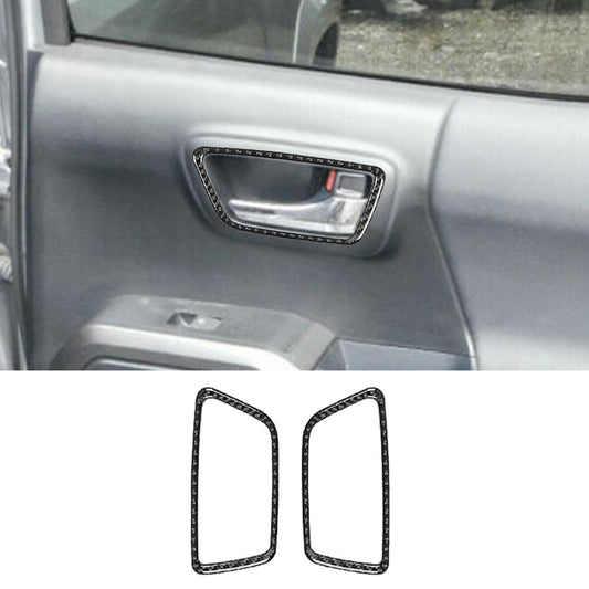 3Pcs Side Door Horn Trim Cover Decoration Carbon Fiber for Audi Q5 2009-2017 v