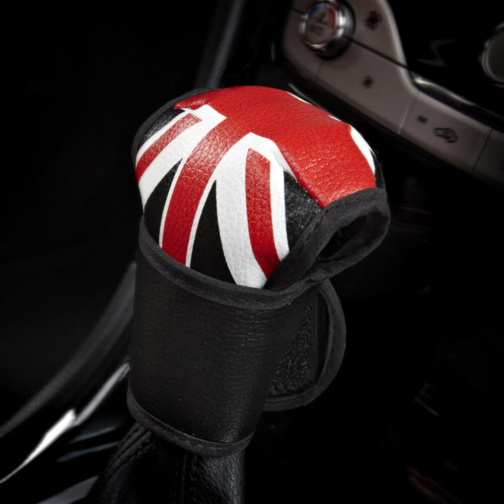 Suitable for Mini Cooper PU Leather Car Gear Shift Knife Cover, Union Jack Transmission Protector - n