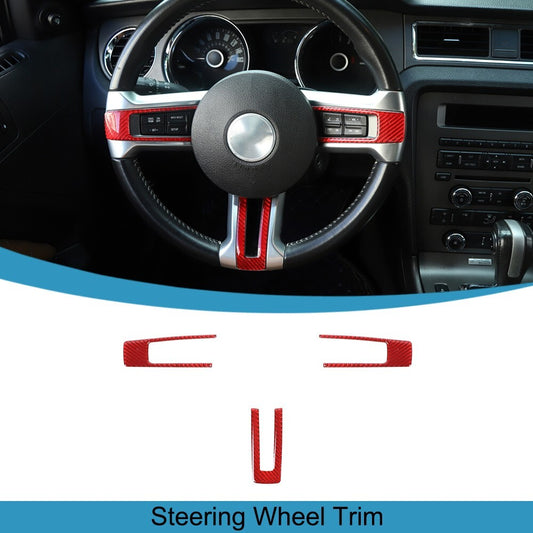 Steering Wheel Cover Trim Frame Stickers for Ford for Mustang 2009-2013 Accessories