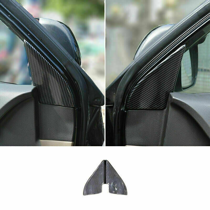 Carbon Fiber Front Triangle A Pillar Cover Trim for Toyota Highlander 2008-2013