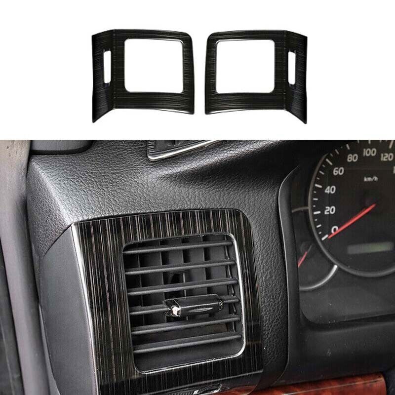 2P Steel Black Console LR Air Outlet Vent Trims for Toyota Prado FJ/LC150 03-09