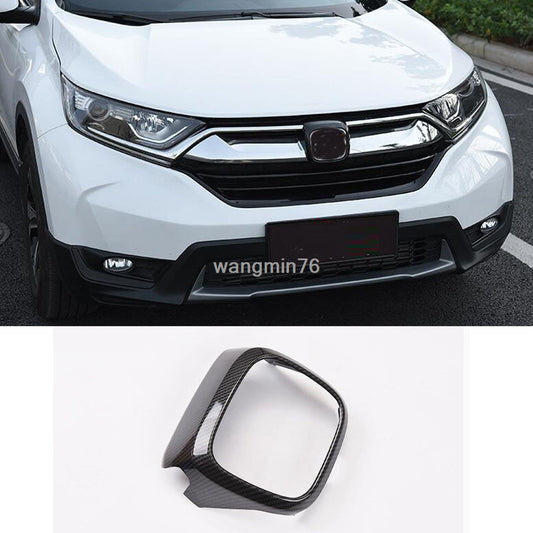 Carbon Fiber Front Grille Logo Decor Frame Cover Trim For 17-2021 for Honda CRV CR-V