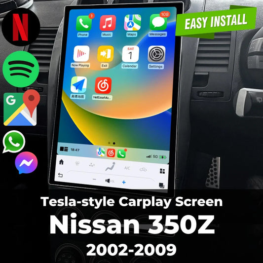 for Nissan 350z Z33 2002-2008 for Tesla Car Radio din Stereo Screen Gps Navi 8+128GB