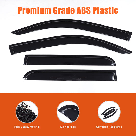 Curtain vent rain visor sunshade cover 4-piece set for Toyota Tacoma 2024-2025