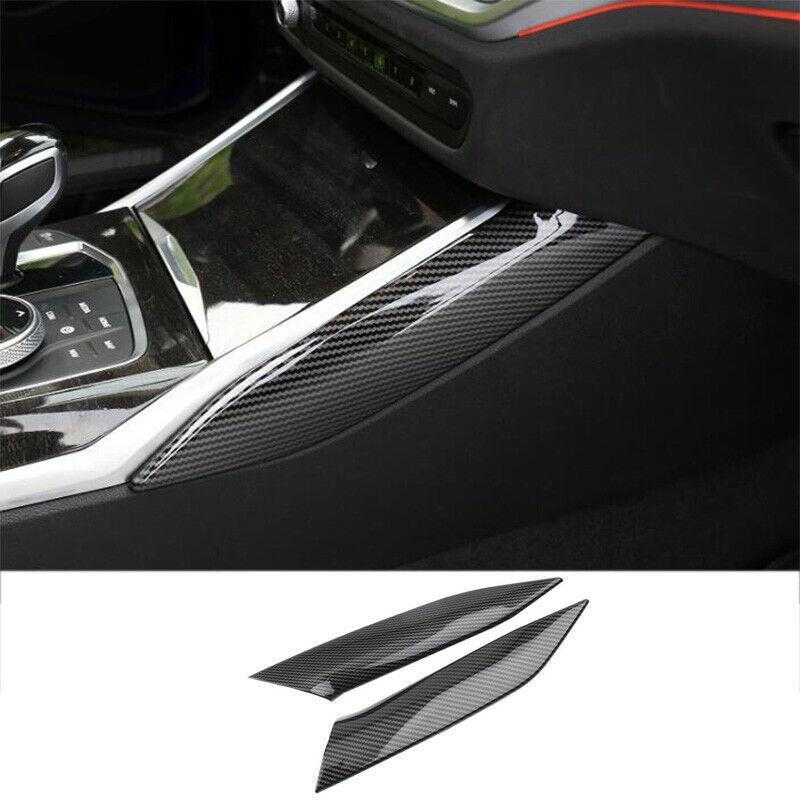 Carbon Fiber Console Gear Shift Both Side Trim 2X Car for BMW 3-Series G20 19-22