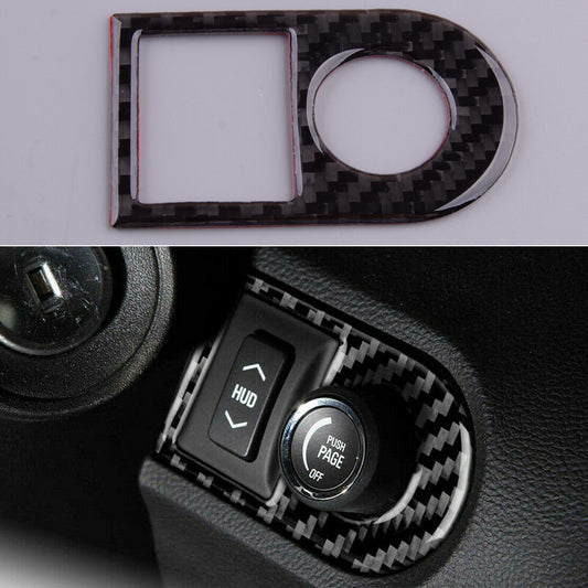 Black HUD Panel Cover Sticker Carbon Fiber fit for Camaro 2010-2015 v