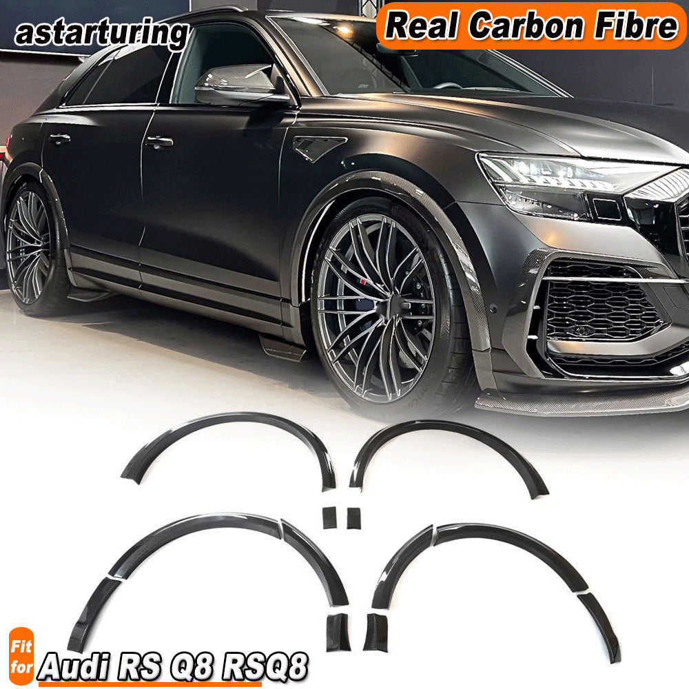 for Audi RS Q8 RSQ8 2020-2023 REAL CARBON Wide Fender Flares Wheel Arch Trim Lip