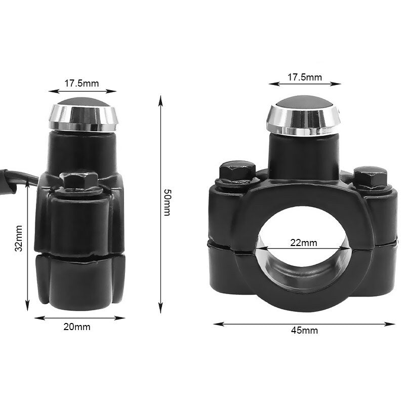 7/8 Motorcycle Handlebar ATV Kill Switch Start Push Button Headlight Fog Spot