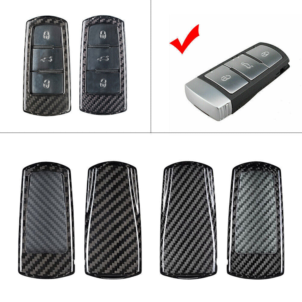 Carbon Fiber Remote Key Shell Cover Case Fit for VW CC for Passat B6 2009 - 12 2 Colors Q