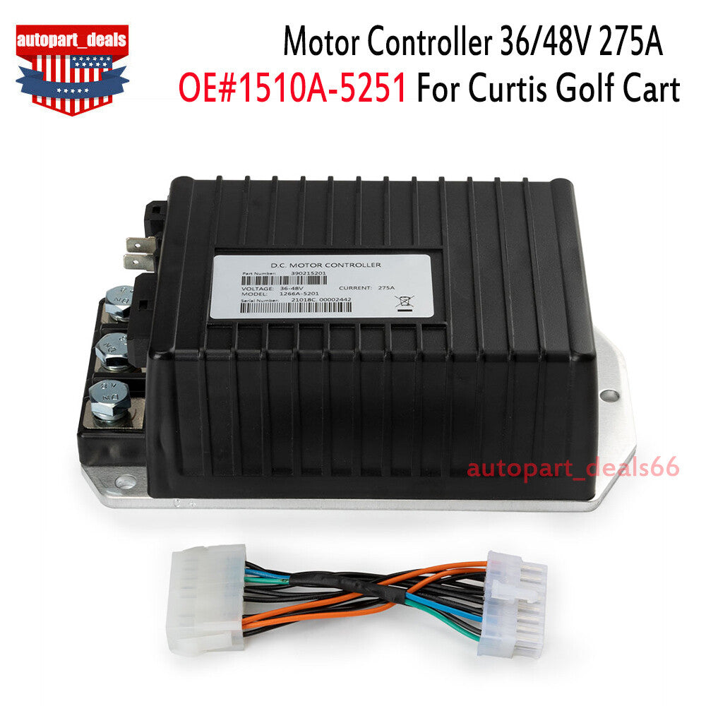 1266A-5201 48V 275A for Golf Cart Motor Controller 0-5V For Curtis 1510A-5251 Q