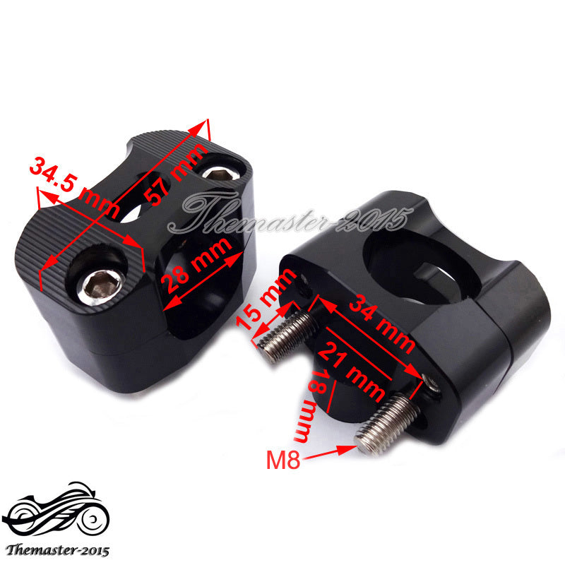 1 1/8 28mm CNC Fat Handle Bar Risers Clamp Adapter For Pit Dirt Bike ATV Quad Q