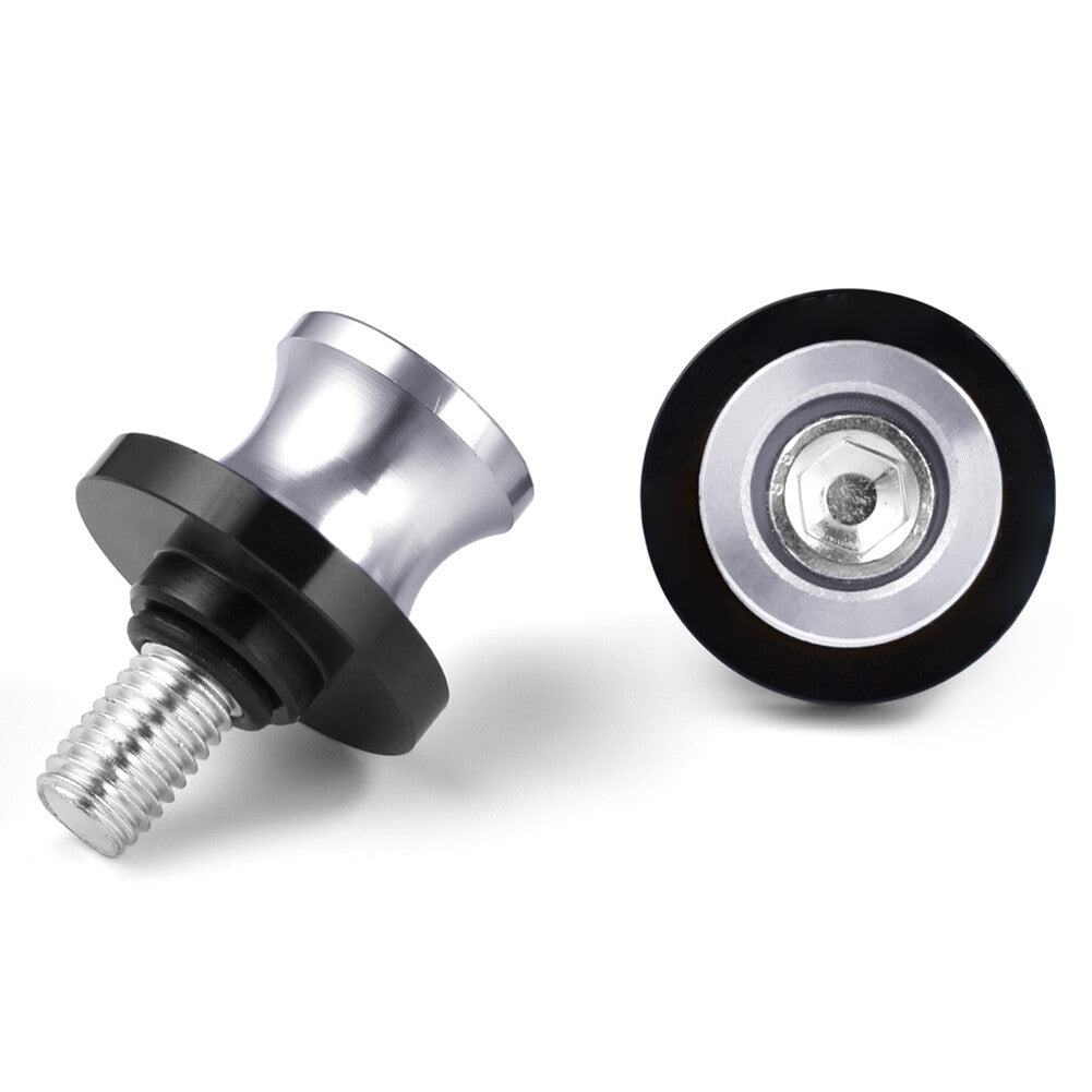 for HONDA CBR Silver Motorcycle Swingarm Spools Slider Stand Screw 8MM Thread