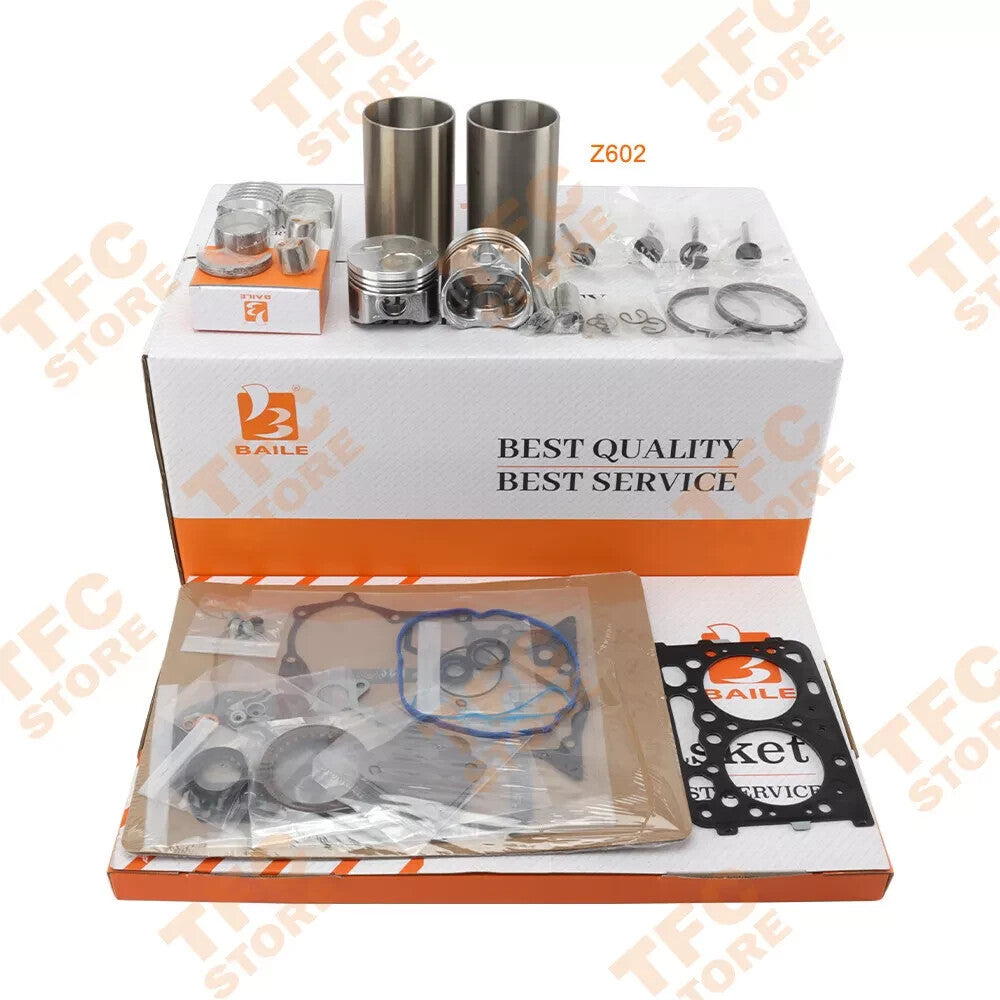 Z602 Overhaul Rebuild Kit For Kubota Engine Parts With Full Gasket Set Piston??