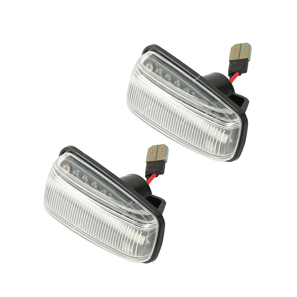 2Pcs Dynamic LED Turn Signal Side Light Indicator Clear for Peugeot for Fiat for Citroen Q