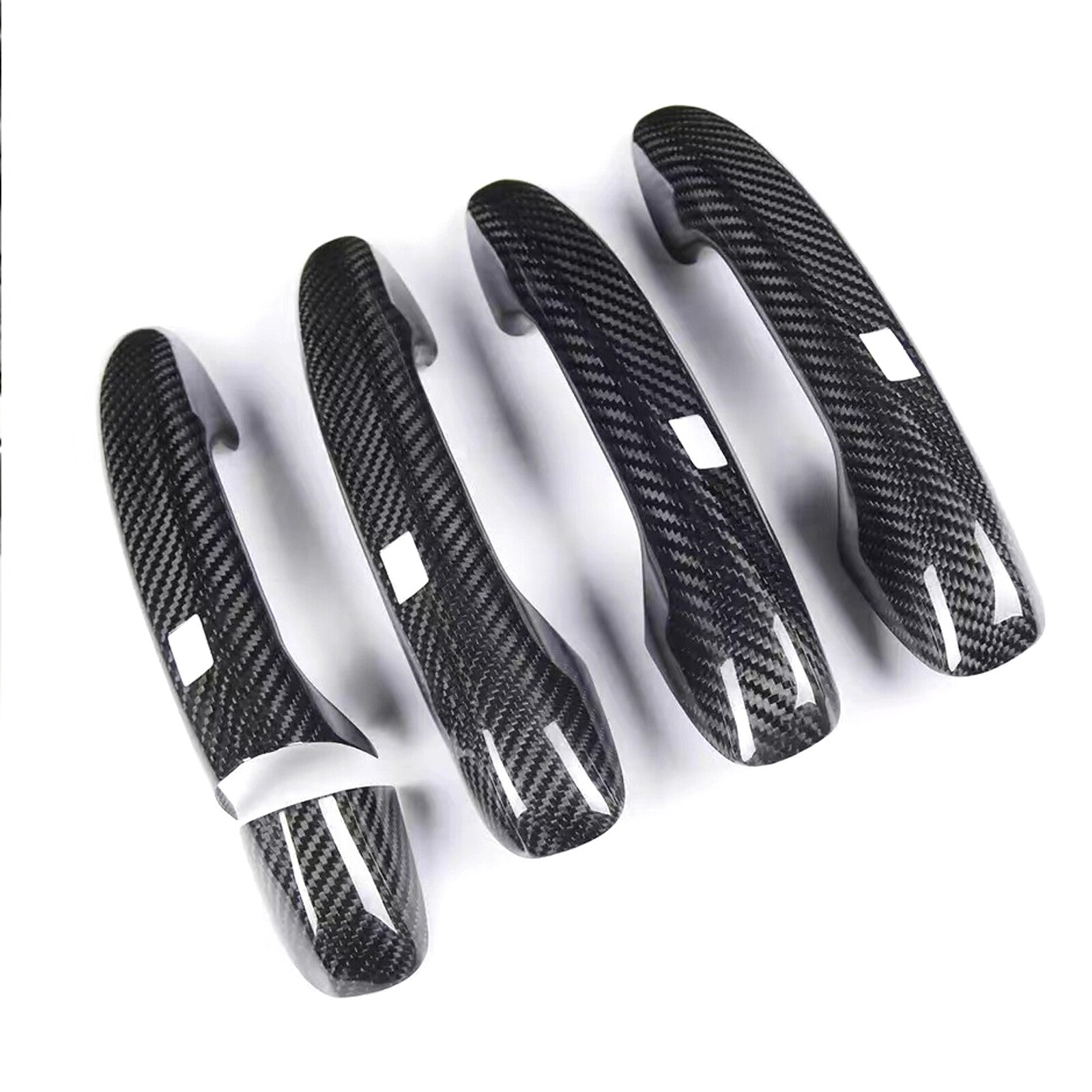 for Benz W205 C E S GLC GLE AMG Door Handle Cover w Sensor Carbon Fiber