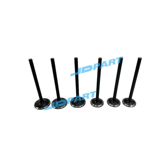 Superior quality 6-piece WG972 intake and exhaust valve set for engine parts.
