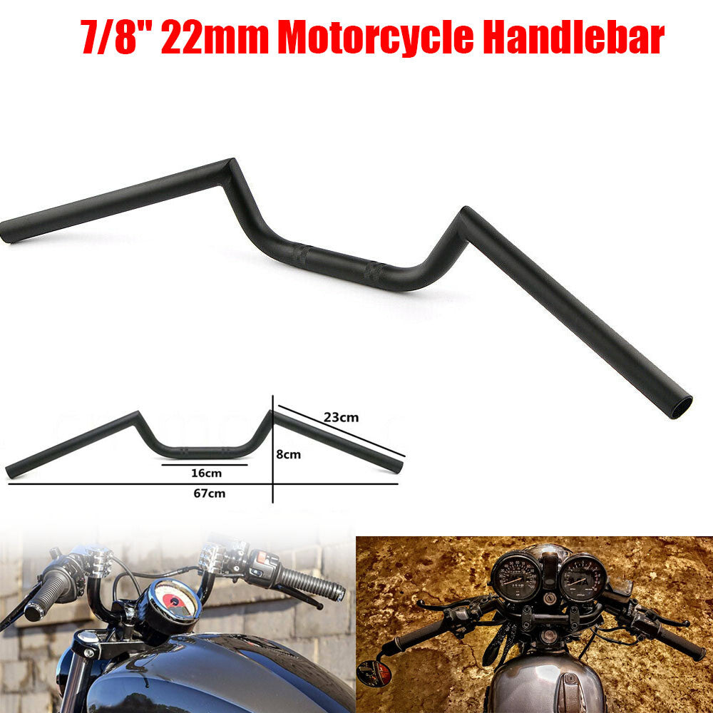 7/8 Motorcycle Drag Bar Handlebar M Drag Bar Kit For Chopper Cafe Racer Cruiser Q
