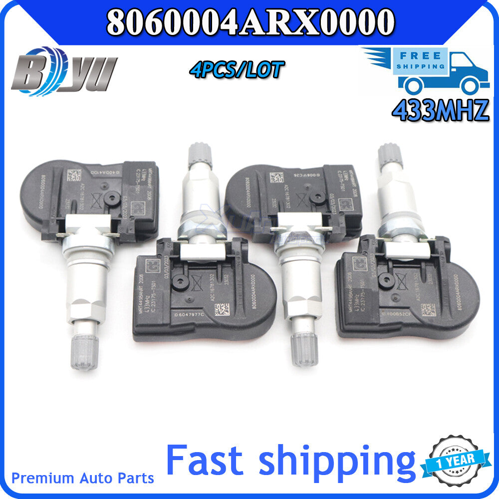 4-pack TPMS 8060004ARX0000 tire pressure sensors for Trumpchi GM6 2018-2019 433MHz v