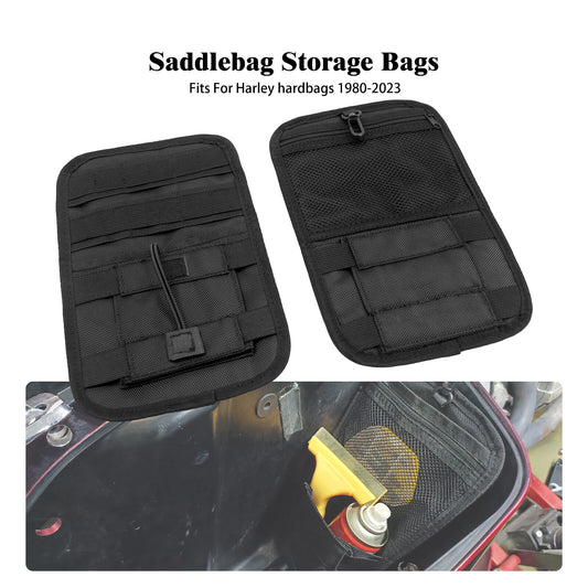 Saddlebag Organizer Pair Hard Bags Storage Fit for Harley Touring Bagger 80-2023 Q