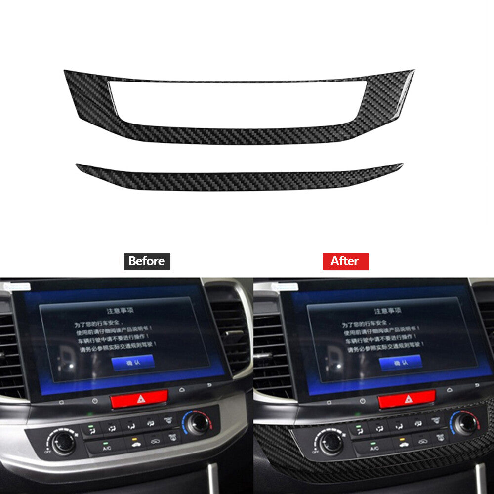 3Pcs Carbon Fiber Interior Decor Glove Box Cover Trim for Fiat 500L 2014-2017 v