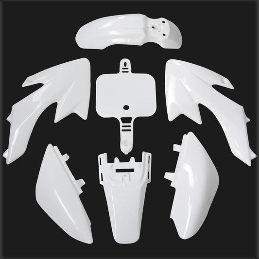 Motorcycle Fender Fairing Body Work Kit Fit CRF50 XR 50 SDG Pit Dirt Bike White