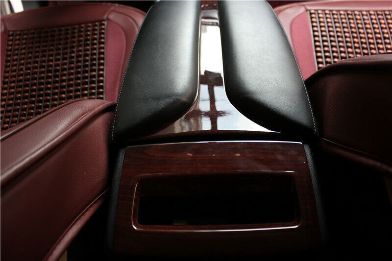 Console Storage Box Cover Trim Inner for Nissan Murano 2015-2021 Red Wood Grain