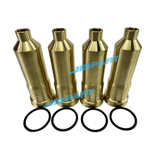 4-piece 4HK1 fuel injector nozzle sleeve 8-97602301-1 for Isuzu excavator parts.