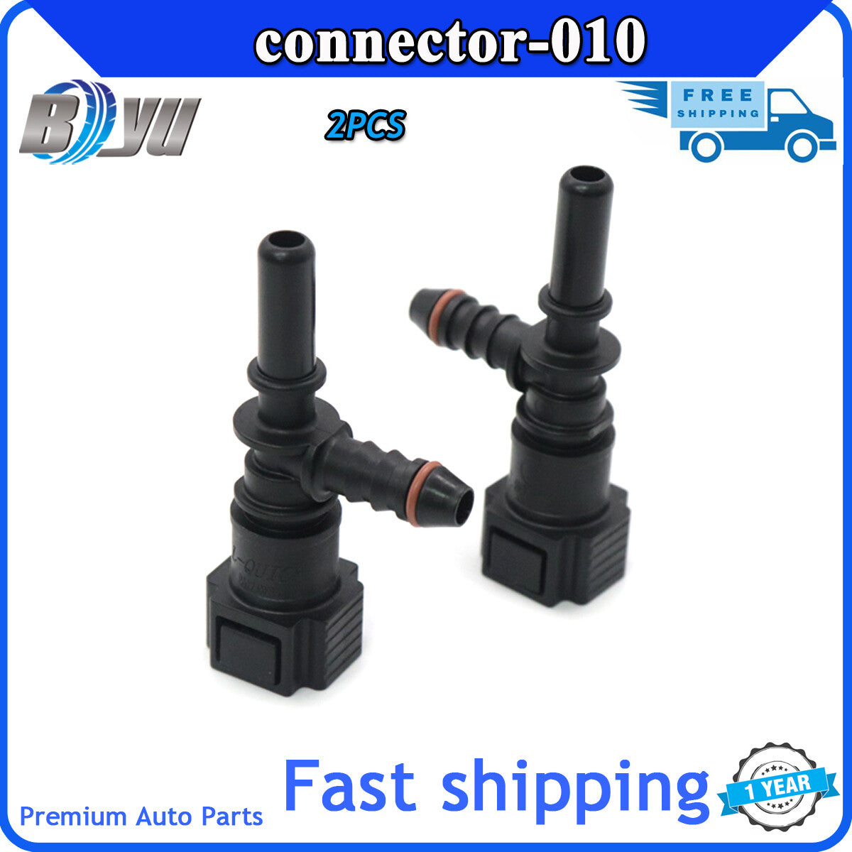 Tee connector fuel line accessory connecting tube 6 mm inner 7.89 mm ID6 female 2 Q