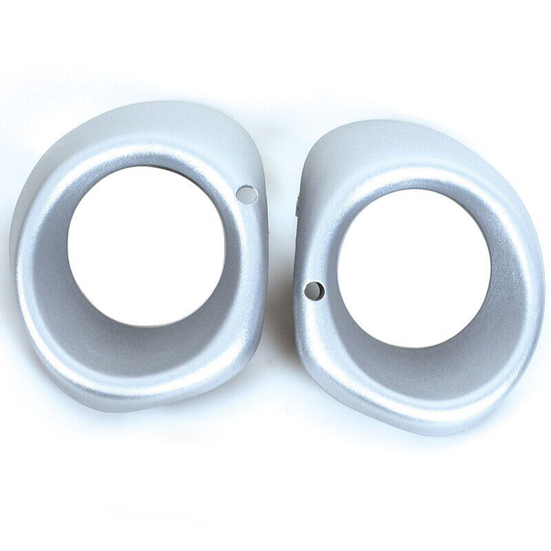 2Pcs for Mitsubishi Outlander 2013-2015 Silver Front Bumper Fog Light Lamp Cover