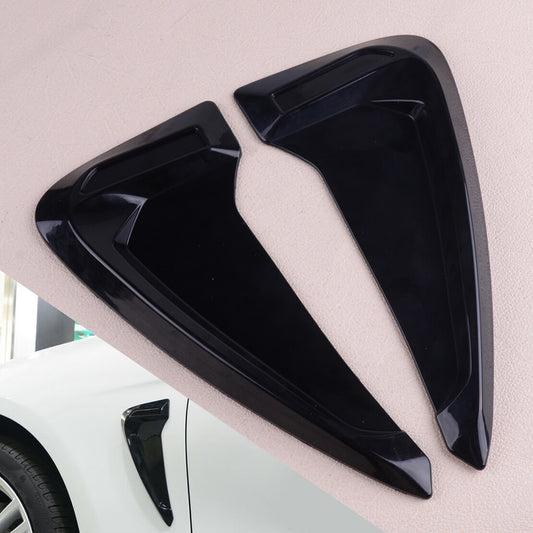 Pair Black Universal Car Side Body Marker Air Flow Fender Wing Vent Trim Cover