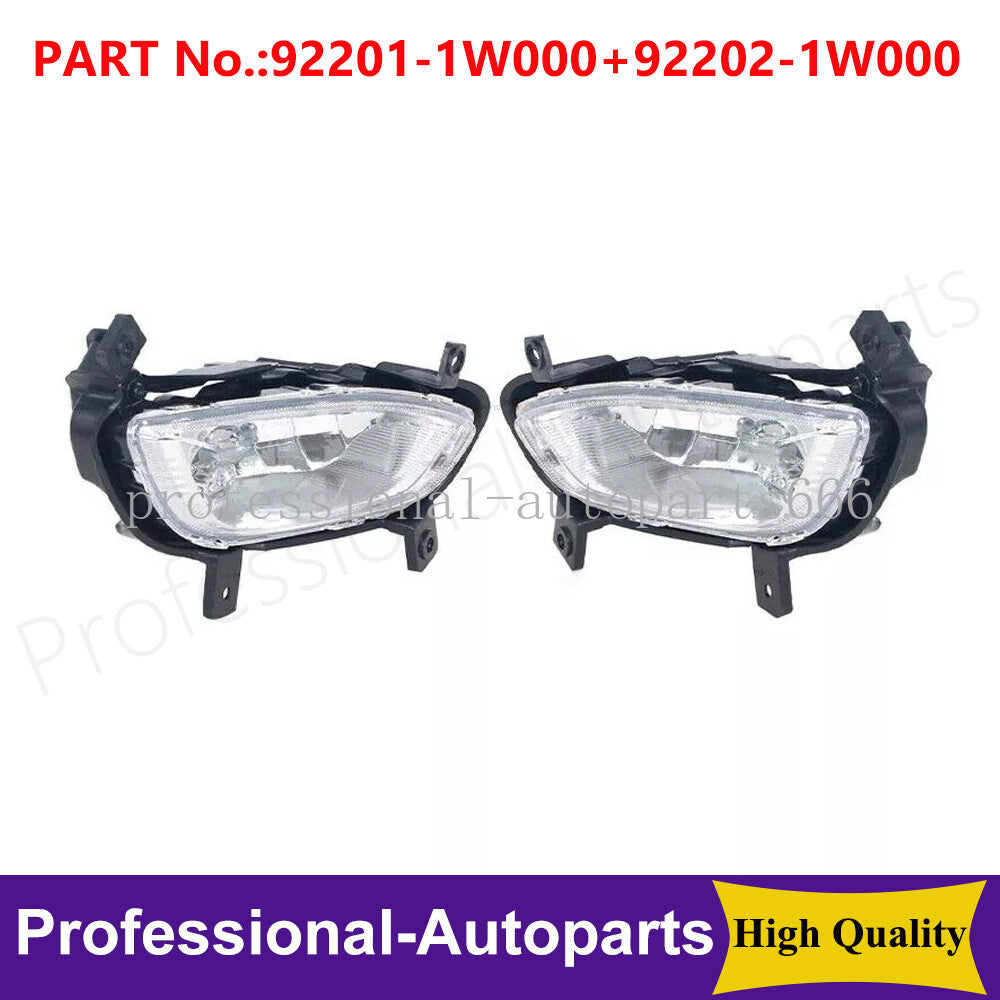 1 Pair Front Fog Light Driving Lamp Clear Lens for Kia Rio K2 Sedan 2012-2015