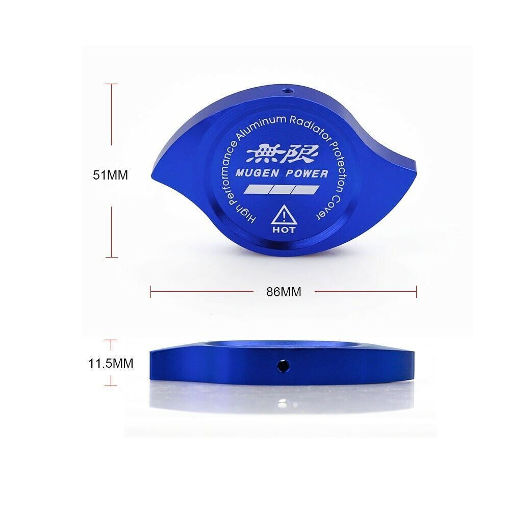 for Honda for Civic Engine Oil Filler Cap + Water Radiator Cap Mugen Red Q