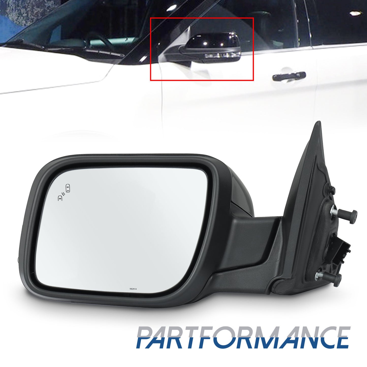 Mirror Driver Left Power Heated for Explorer 2016 - 2019 GB5Z-17683-MCP- v