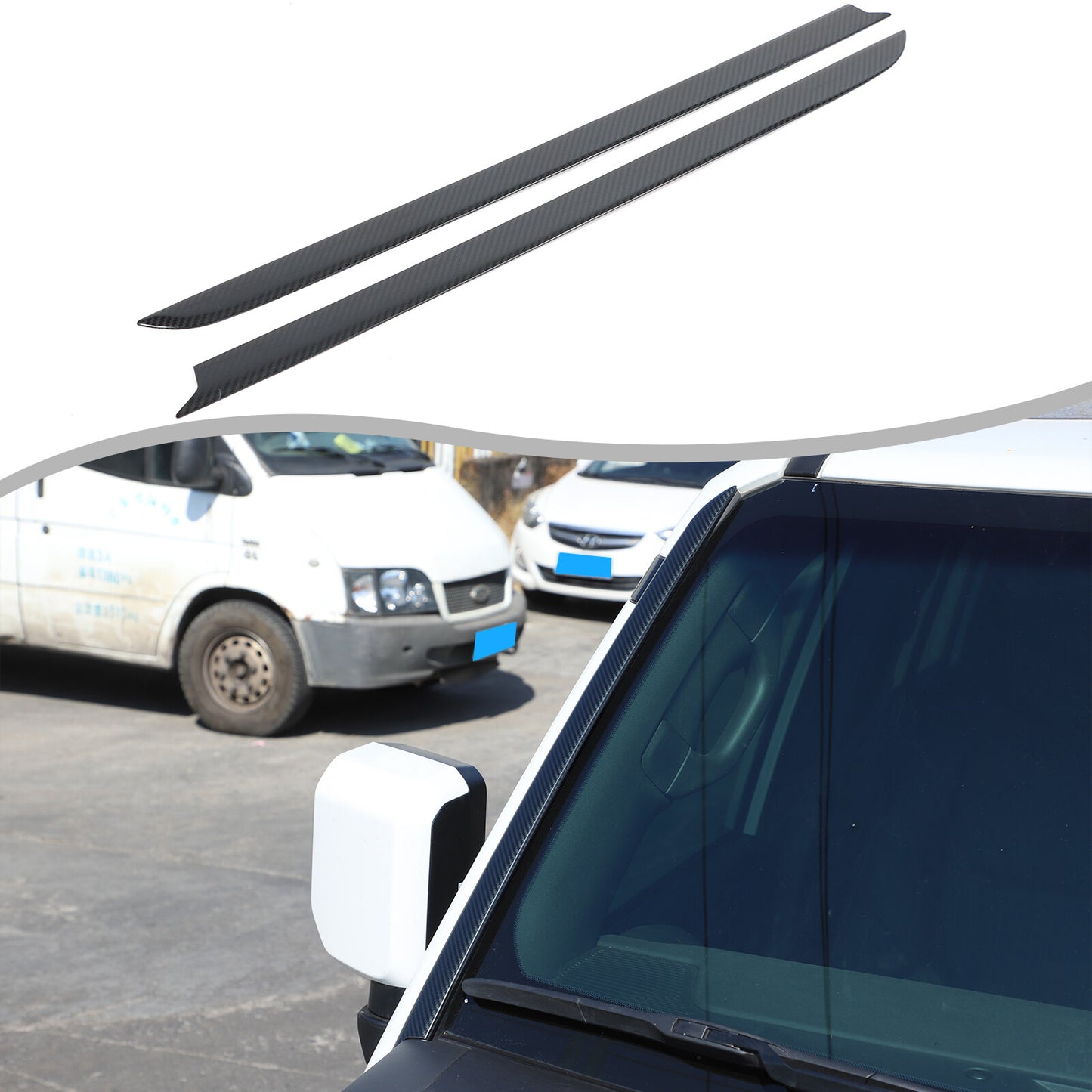 Carbon fiber molded windshield trim for Land Cruiser Prado LC250 (2024-25) n