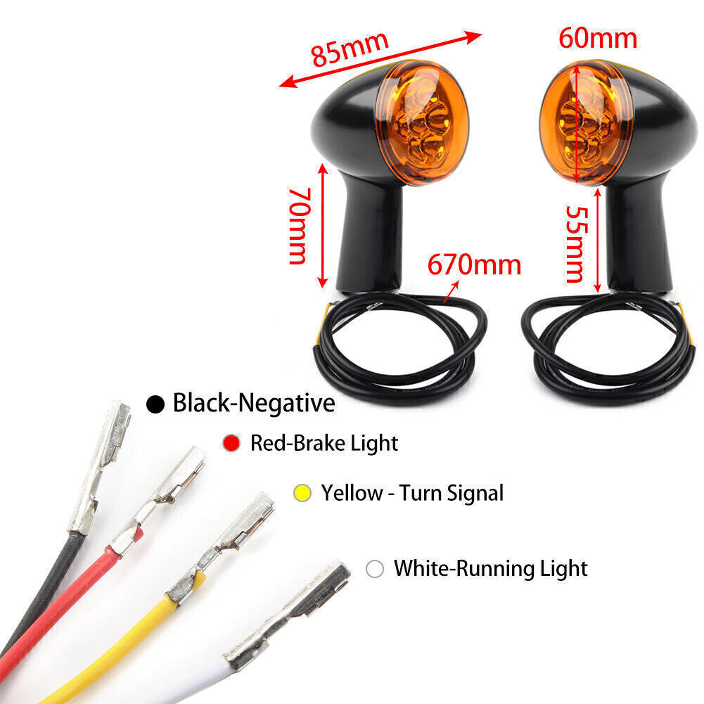 for Harley Sportster XL LED Rear Turn Signals Integrated Running Light Q